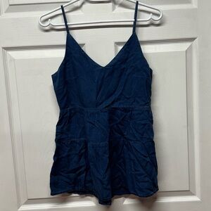 NWOT Tiered Denim Tank Too